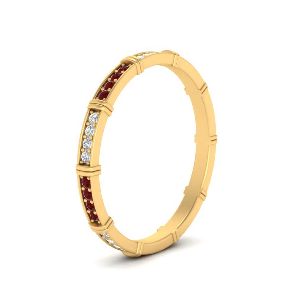pave-link-diamond-stacking-band-with-ruby-in-yellow-gold-FD9666BGRUDR-NL-YG.jpg