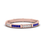 Load image into Gallery viewer, pave-link-diamond-stacking-band-with-sapphire-in-rose-gold-FD9666BGSABL-NL-RG.jpg

