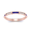 Load image into Gallery viewer, pave-link-diamond-stacking-band-with-sapphire-in-rose-gold-FD9666BGSABL-NL-RG.jpg
