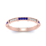 Load image into Gallery viewer, pave-link-diamond-stacking-band-with-sapphire-in-rose-gold-FD9666BGSABL-NL-RG.jpg

