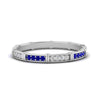 Load image into Gallery viewer, pave-link-diamond-stacking-band-with-sapphire-in-white-gold-FD9666BGSABL-NL-WG.jpg