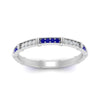 Load image into Gallery viewer, pave-link-diamond-stacking-band-with-sapphire-in-white-gold-FD9666BGSABL-NL-WG.jpg