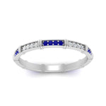 Load image into Gallery viewer, pave-link-diamond-stacking-band-with-sapphire-in-white-gold-FD9666BGSABL-NL-WG.jpg
