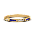 Load image into Gallery viewer, pave-link-diamond-stacking-band-with-sapphire-in-yellow-gold-FD9666BGSABL-NL-YG.jpg
