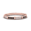 Load image into Gallery viewer, pave-link-stacking-band-with-black-diamond-in-rose-gold-FD9666BGBLACK-NL-RG.jpg