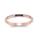 Load image into Gallery viewer, pave-link-stacking-band-with-black-diamond-in-rose-gold-FD9666BGBLACK-NL-RG.jpg
