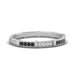 Load image into Gallery viewer, pave-link-stacking-band-with-black-diamond-in-white-gold-FD9666BGBLACK-NL-WG.jpg
