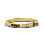 Load image into Gallery viewer, pave-link-stacking-band-with-black-diamond-in-yellow-gold-FD9666BGBLACK-NL-YG.jpg
