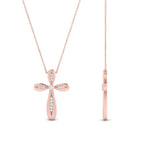 Load image into Gallery viewer, pave-set-cross-diamond-pendant-in-rose-gold-FDPD10871ANGLE2-NL-RG
