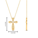 Load image into Gallery viewer, pave-set-cross-diamond-pendant-in-yellow-gold-FDPD10871ANGLE2-NL-YG-HW

