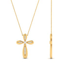 Load image into Gallery viewer, pave-set-cross-diamond-pendant-in-yellow-gold-FDPD10871ANGLE2-NL-YG
