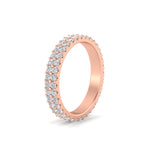 Load image into Gallery viewer, pavé-set-double-row-diamond-wedding-band-in-rose-gold-FD11378BANGLE2-1.00CT-NL-RG