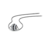 Load image into Gallery viewer, pave-sphere-pendant-with-black-diamond-in--FDPD8433GBLACK-NL-WG
