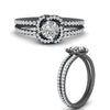 Load image into Gallery viewer, pave-split-shank-halo-diamond-ring-in-black-gold-FD9979RORANGLE3-NL-BG