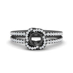 Load image into Gallery viewer, pave-split-shank-semi-mount-halo-diamond-ring-in-black-gold-FD9979SMRANGLE3-NL-BG
