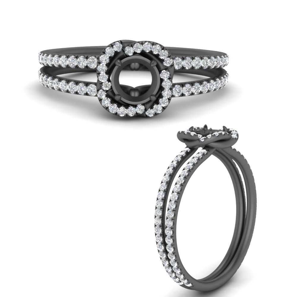 pave-split-shank-semi-mount-halo-diamond-ring-in-black-gold-FD9979SMRANGLE3-NL-BG