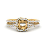 Load image into Gallery viewer, pave-split-shank-semi-mount-halo-diamond-ring-in-FD9979SMRANGLE3-NL-YG
