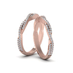 Load image into Gallery viewer, pave-twisted-diamond-lesbian-band-in-14K-rose-gold-FDLG8233B-NL-RG

