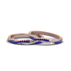 Load image into Gallery viewer, pave-twisted-diamond-lesbian-band-with-blue-sapphire-in-14K-rose-gold-FDLG8233BGSABL-NL-RG