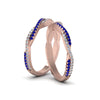 Load image into Gallery viewer, pave-twisted-diamond-lesbian-band-with-blue-sapphire-in-14K-rose-gold-FDLG8233BGSABL-NL-RG