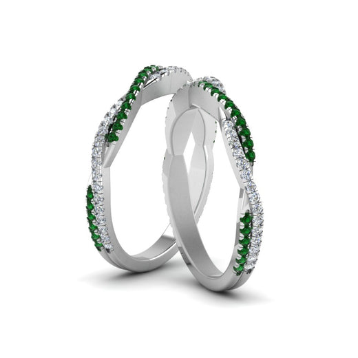 pave-twisted-diamond-lesbian-band-with-emerald-in-14K-white-gold-FDLG8233BGEMGR-NL-WG