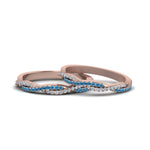 Load image into Gallery viewer, pave-twisted-diamond-lesbian-band-with-ice-blue-topaz-in-14K-rose-gold-FDLG8233BGICBLTO-NL-RG
