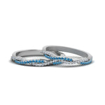 Load image into Gallery viewer, pave-twisted-diamond-lesbian-band-with-ice-blue-topaz-in-14K-white-gold-FDLG8233BGICBLTO-NL-WG
