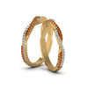 Load image into Gallery viewer, pave-twisted-diamond-lesbian-band-with-orange-sapphire-in-14K-yellow-gold-FDLG8233BGSAOR-NL-YG