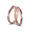 Load image into Gallery viewer, pave-twisted-diamond-lesbian-band-with-pink-sapphire-in-14K-rose-gold-FDLG8233BGSADRPI-NL-RG