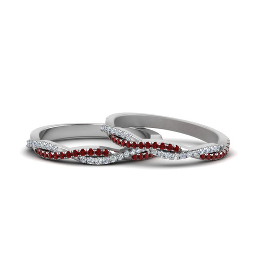 pave-twisted-diamond-lesbian-band-with-ruby-in-14K-white-gold-FDLG8233BGRUDR-NL-WG