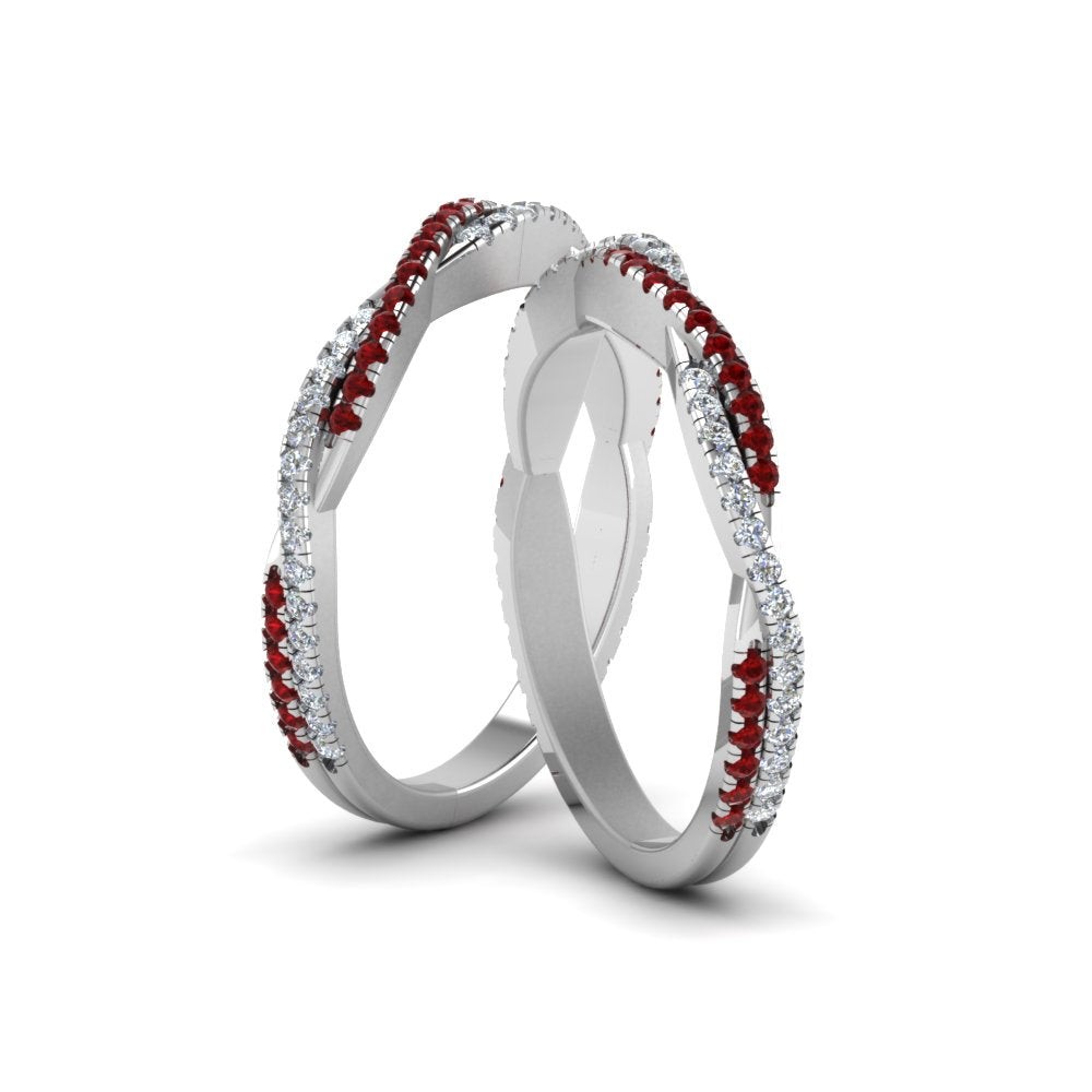 pave-twisted-diamond-lesbian-band-with-ruby-in-14K-white-gold-FDLG8233BGRUDR-NL-WG