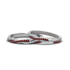Load image into Gallery viewer, pave-twisted-diamond-lesbian-band-with-ruby-in-950-Platinum-FDLG8233BGRUDR-NL-WG