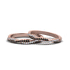 Load image into Gallery viewer, pave-twisted-lesbian-band-with-black-diamond-in-14K-rose-gold-FDLG8233BGBLACK-NL-RG