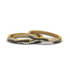Load image into Gallery viewer, pave-twisted-lesbian-band-with-black-diamond-in-14K-yellow-gold-FDLG8233BGBLACK-NL-YG