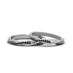 Load image into Gallery viewer, pave-twisted-lesbian-band-with-black-diamond-in-950-Platinum-FDLG8233BGBLACK-NL-WG
