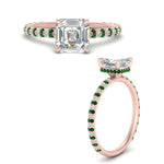 Load image into Gallery viewer, pave-under-halo-asscher-emerald-engagement-ring-in-rose-gold-FD10060ASRGEMGRANGLE3-NL-RG.jpg?v=1770718242