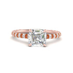 Load image into Gallery viewer, pave-under-halo-asscher-orange-sapphire-engagement-ring-in-rose-gold-FD10060ASRGSAOR-NL-RG.jpg?v=1770718242