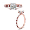 Load image into Gallery viewer, pave-under-halo-asscher-ruby-engagement-ring-in-rose-gold-FD10060ASRGRUDRANGLE3-NL-RG.jpg?v=1770718242