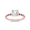 Load image into Gallery viewer, pave-under-halo-asscher-ruby-engagement-ring-in-rose-gold-FD10060ASRGRUDRANGLE5-NL-RG.jpg?v=1770718242