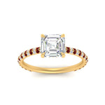 Load image into Gallery viewer, pave-under-halo-asscher-ruby-engagement-ring-in-yellow-gold-FD10060ASRGRUDRANGLE5-NL-YG.jpg?v=1770718242