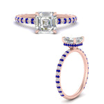 Load image into Gallery viewer, pave-under-halo-asscher-sapphire-engagement-ring-in-rose-gold-FD10060ASRGSABLANGLE3-NL-RG.jpg?v=1770718242