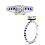Load image into Gallery viewer, pave-under-halo-asscher-sapphire-engagement-ring-in-white-gold-FD10060ASRGSABLANGLE3-NL-WG.jpg?v=1770718243