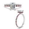 Load image into Gallery viewer, pave-under-halo-emerald-cut-ruby-engagement-ring-in-white-gold-FD10060EMRGRUDRANGLE3-NL-WG.jpg?v=1770718289