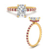 Load image into Gallery viewer, pave-under-halo-radiant-cut-pink-sapphire-engagement-ring-in-yellow-gold-FD10060RARGSADRPIANGLE3-NL-YG.jpg?v=1770718430