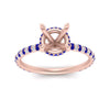 Load image into Gallery viewer, pave-under-halo-semi-mount-sapphire-engagement-ring-in-rose-gold-FD10060SMRGSABLANGLE5-NL-RG.jpg?v=1770717132
