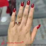 Load image into Gallery viewer, pear-3-stone-cushion-cut-cathedral-ring-with-ruby-in-14k-rose-gold-fdenr9210-6
