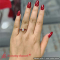 Thumbnail 19 - pear-3-stone-cushion-cut-cathedral-ring-with-ruby-in-14k-rose-gold-fdenr9210-6