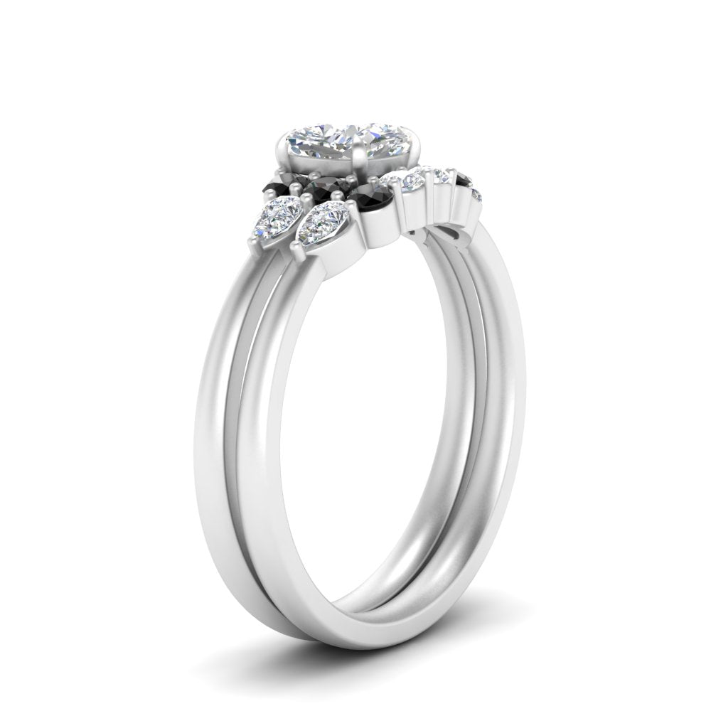pear-accent-black-diamond-cushion-cut-wedding-ring-set-in-FD9289CUGBLACK-ANGLE3-NL-WG