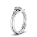 Load image into Gallery viewer, pear-accent-black-diamond-cushion-cut-wedding-ring-set-in-FD9289CUGBLACK-ANGLE3-NL-WG
