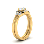 Load image into Gallery viewer, pear-accent-black-diamond-heart-shaped-wedding-ring-set-in-FD9289HTGBLACK-ANGLE3-NL-YG
